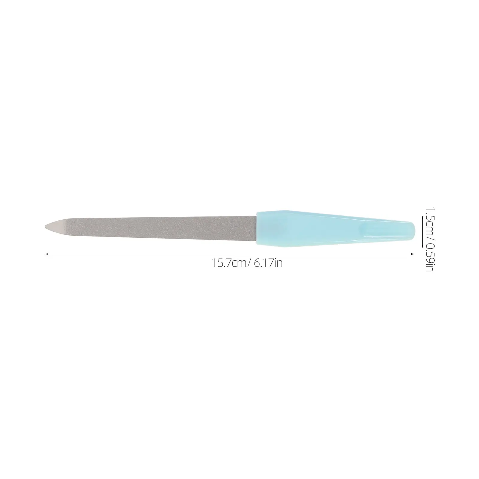 10Pcs Double-Sided Stainless Steel Nail Files Ergonomic Handle Manicure Pedicure Nail Grooming Buffing Polishing Tool Set