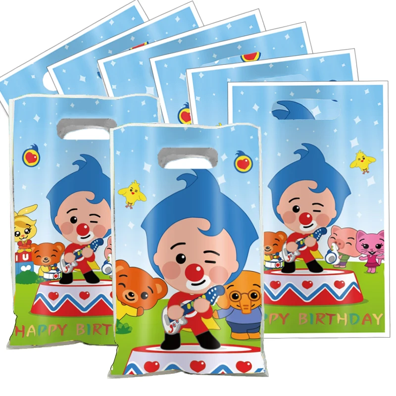 New Circus Clowns Theme Birthday Party Girls Favorite Candy Portable Gift Bags Disposable Plastic Surprise Bags Gift Loot Bag