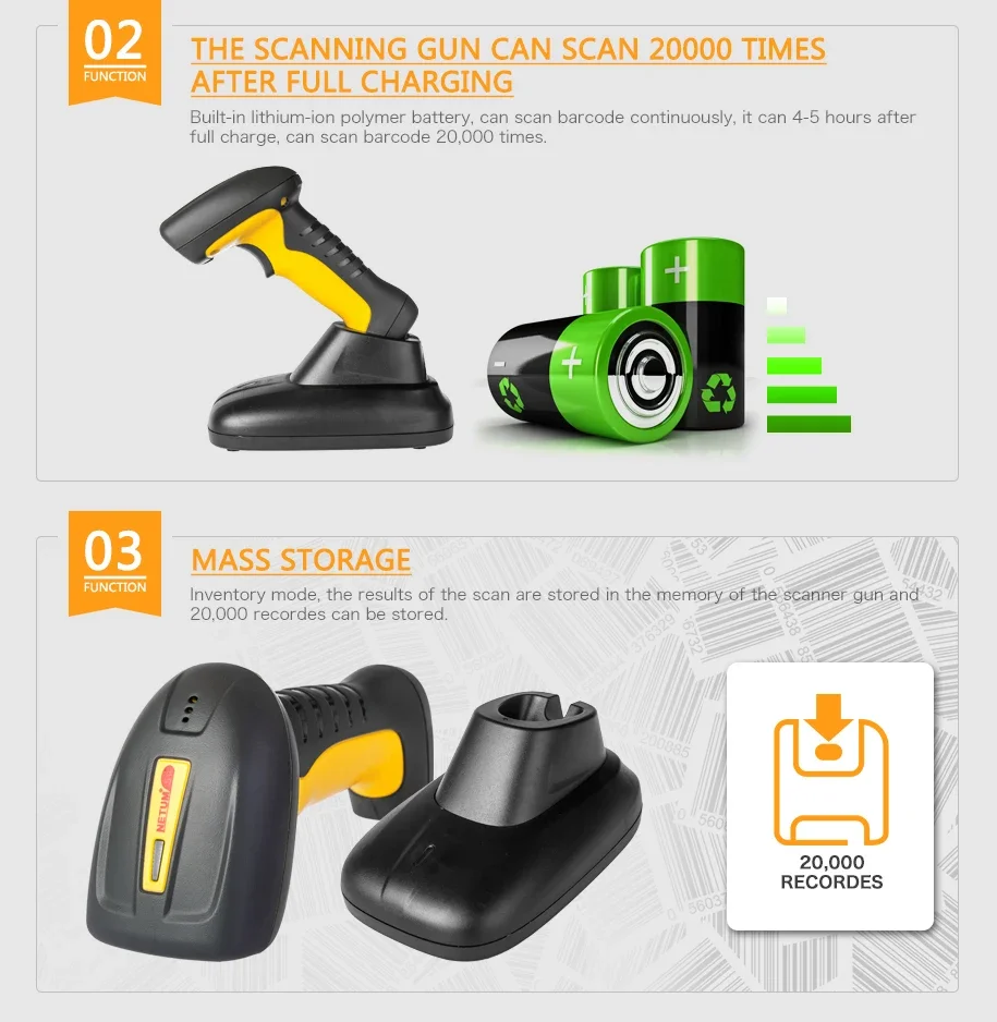 Imagem -04 - Netum-industrial Handheld Barcode Reader Scanners Dpm qr Code e Data Matrix Barcode Scanner 32bit Usb qr Bar Code