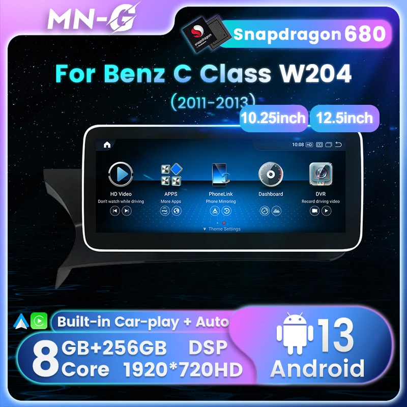 

S680 8Core Android All in one For Benz C-Class benz W204 C204 S204 2011-2013 NTG4.5 Car Radio Multimedia Player Wireless Carplay