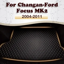 Car Trunk Mat For Changan-Ford Focus MK2 2004-2006 2007 2008 2009 2010 2011 Cargo Liner Carpet Interior Parts Accessories Cover