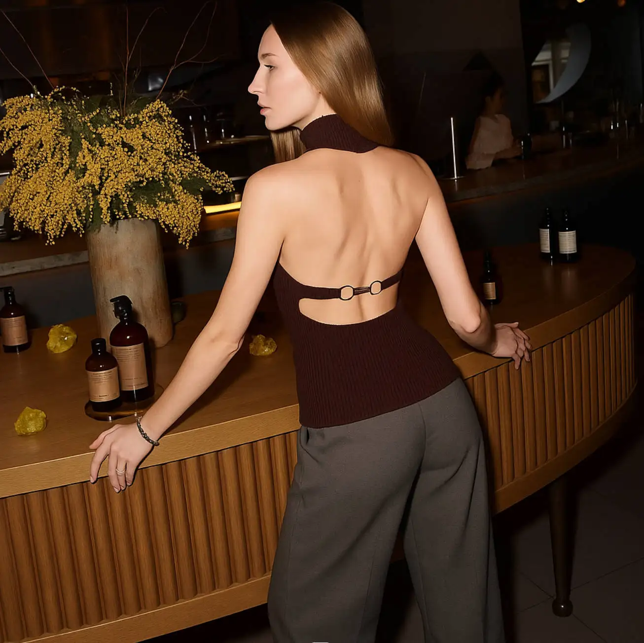 Brown Only Top