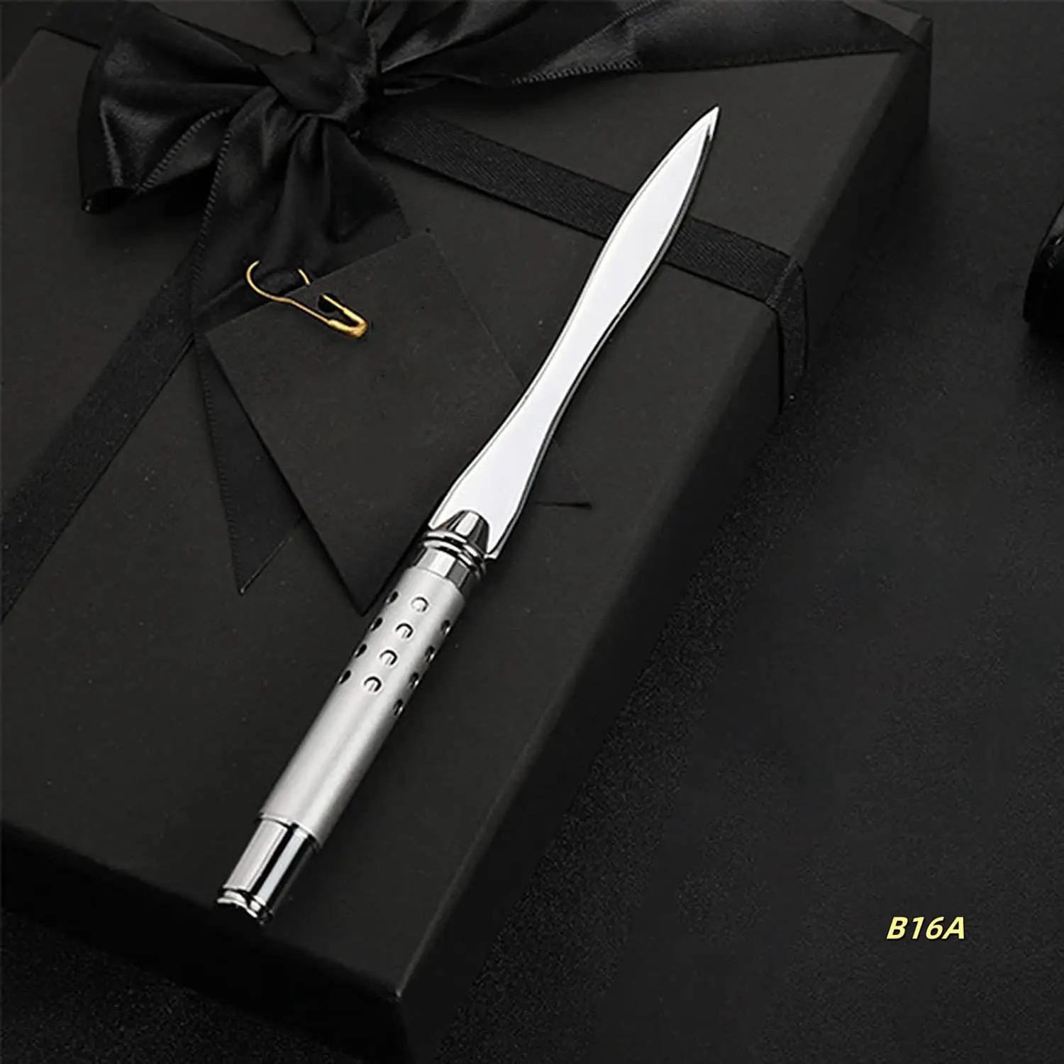 Metal Letter Opener Envelope Slitter Paper Knife Office Knife Metal Plated Envelope Opener Ergonomic Grip Handle