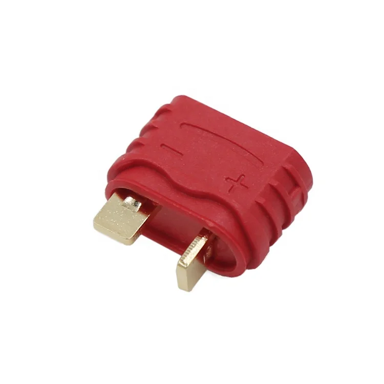 10PCS Vergaren 40A Hoge Stroom T Plug Deans Connector Metalen RC Lipo Batterij Slip Schede Behuizing Voor Vaste vleugel Modelvliegtuigen