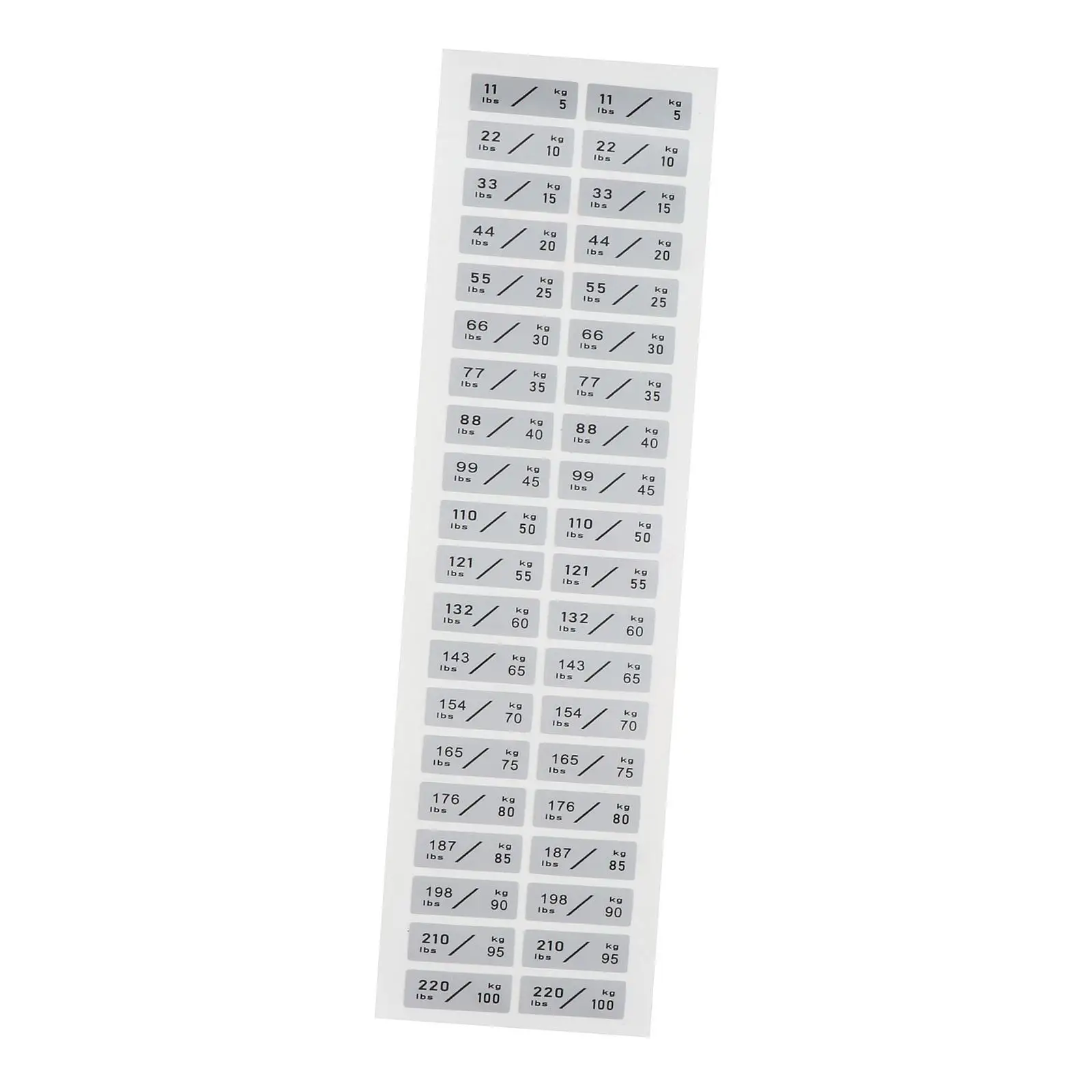 Weight Stack Labels Weighted Block Label Sticker Weight Stickers for Body Building Gym Resistance Trainers Machine Accessories