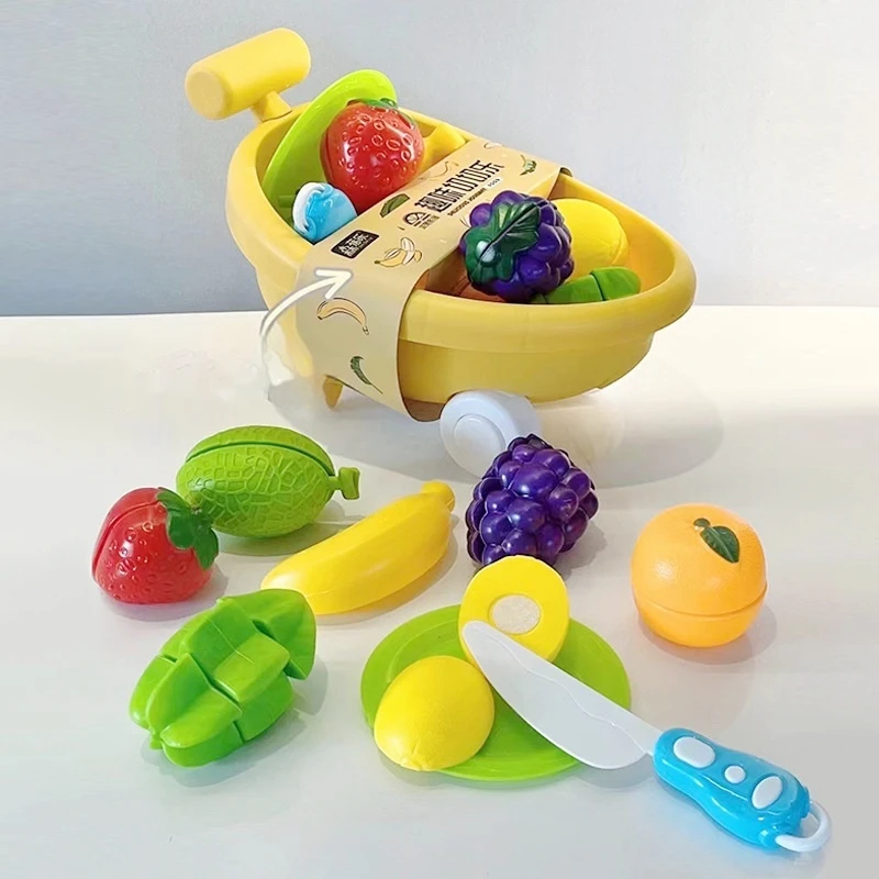 Ensemble de coupe de fruits de cuisine pour enfants, jouets de jeu pour enfants, légumes, bébés, garçons, filles, heureux ensemble