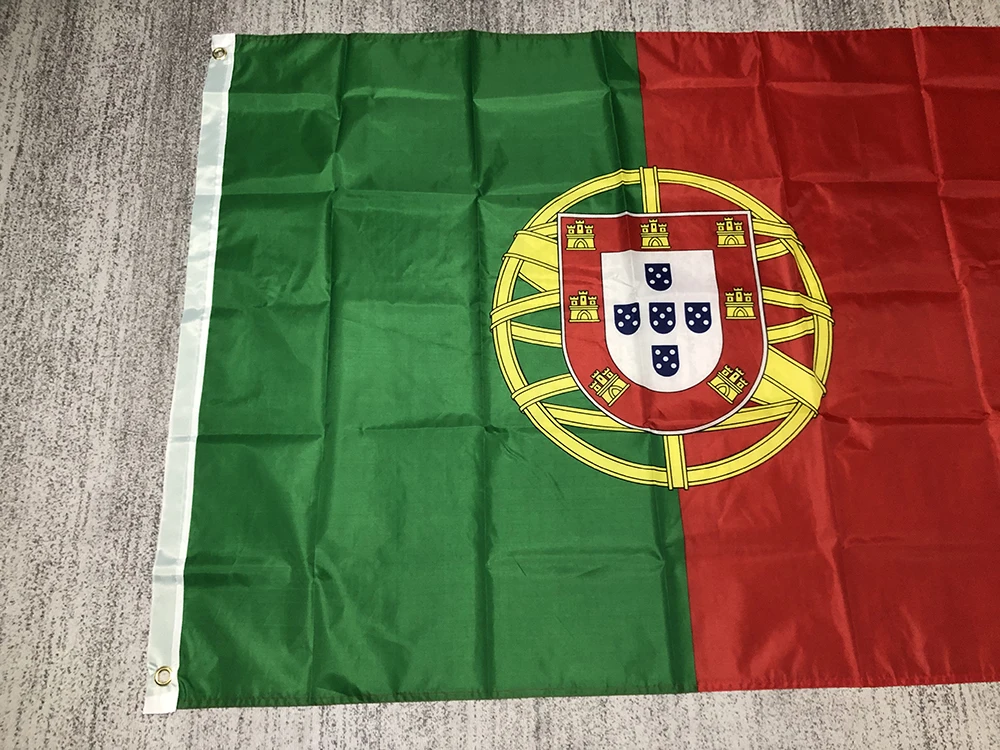 ZXZ free shipping Portugal flag 90X150cm  Hanging Polyester Fabrics Portuguese Portugal Flag For Decoration