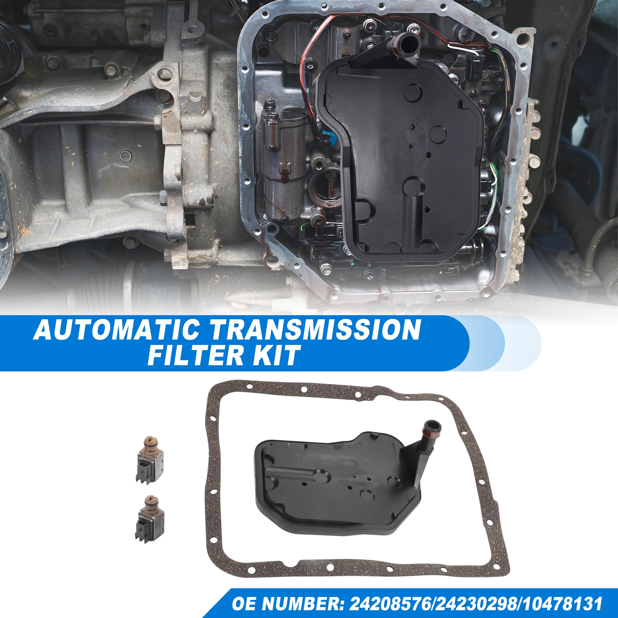 UXCELL 4L60E/4L65E/4L70E Transmission Shift Solenoid Filter Gasket Kit Fit for Cadillac Escalade 1999-2009 No.24208576