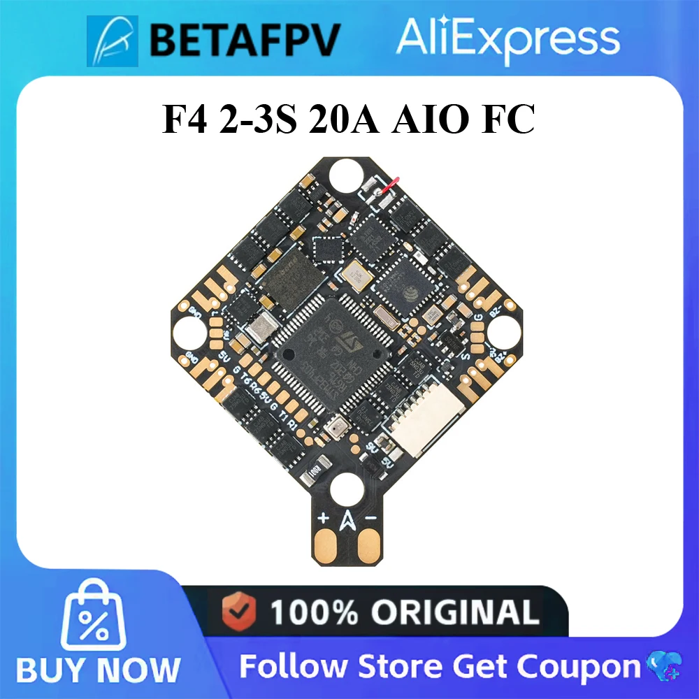 

BETAFPV F4 2-3S 20A AIO FC V1 Flight Controller for Pavo20 Pro Pavo Pico Brushless Whoop Quadcopter for HD VTX
