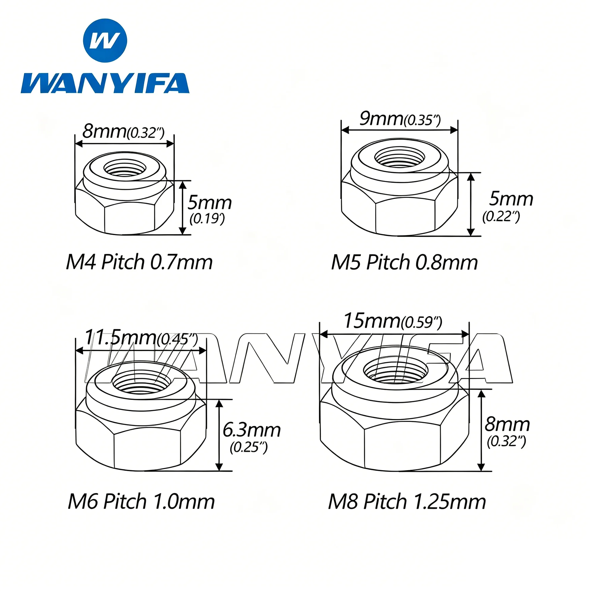 Titanium Nuts M4/M5/M6/M8 Hexagonal Recessed Nylon Locking Titanium Gr5 Nuts for Motorcycles Automobiles