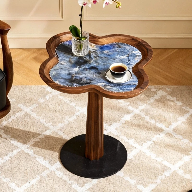 

North American black walnut edge few retro home living room sofa edge few small table creative plum blossom corner few