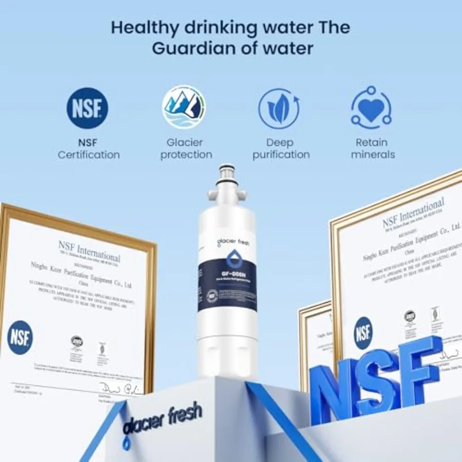 GLACIER FRESH Fridge Freezer Water Filter Replacement for Blomberg Beko 4874960100 Water Filter 1 Pack
