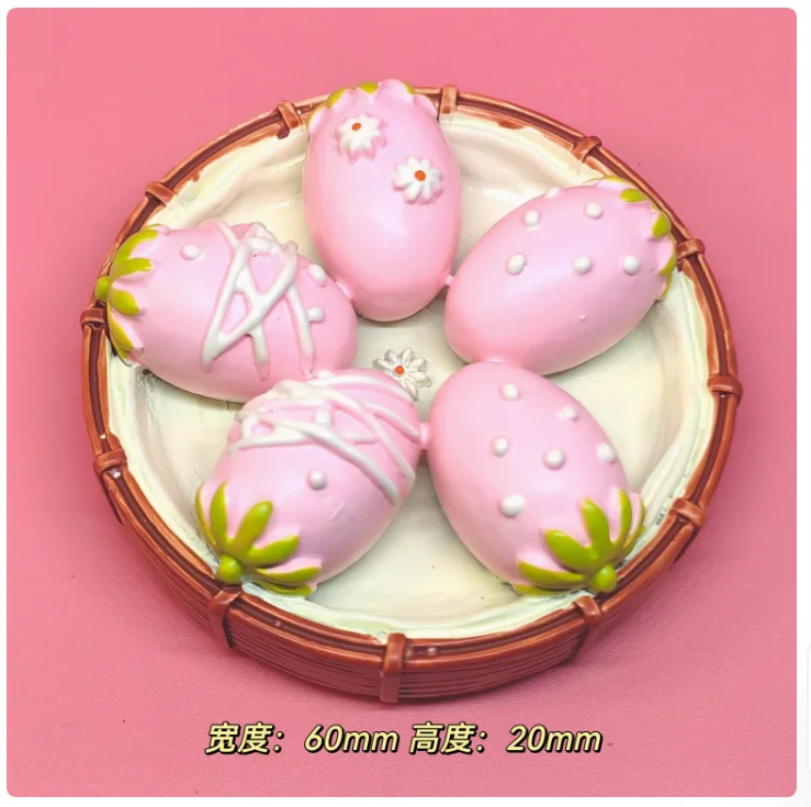 Cute Strawberry Persimmon Pig Bag Hand-painted 3D Fridge Magnets Souvenirs Refrigerator Magnetic Stickers Gift