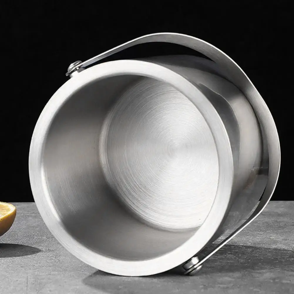Ice Bucket with Handle Double Wall Insulated Ice Bucket Stainless Steel Ice Bucket with Lid Tongs Double Wall Insulated Capacity