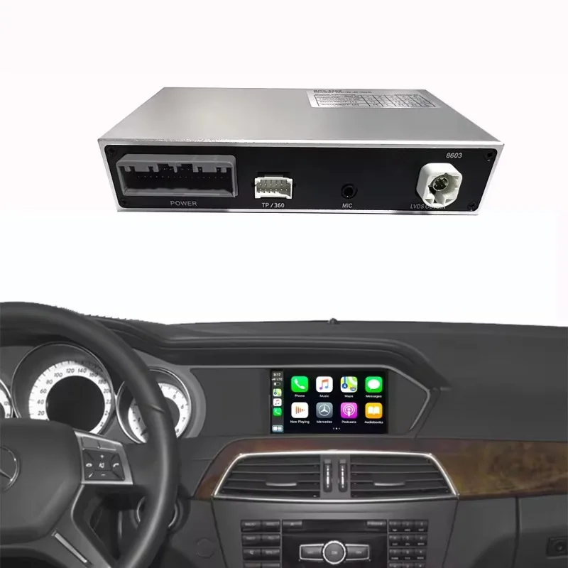 Wireless Radio CarPlay for Mercedes Benz C-Class W204 2011-2014 with Android Auto Mirror Link AirPlay Car Play Youtube Function