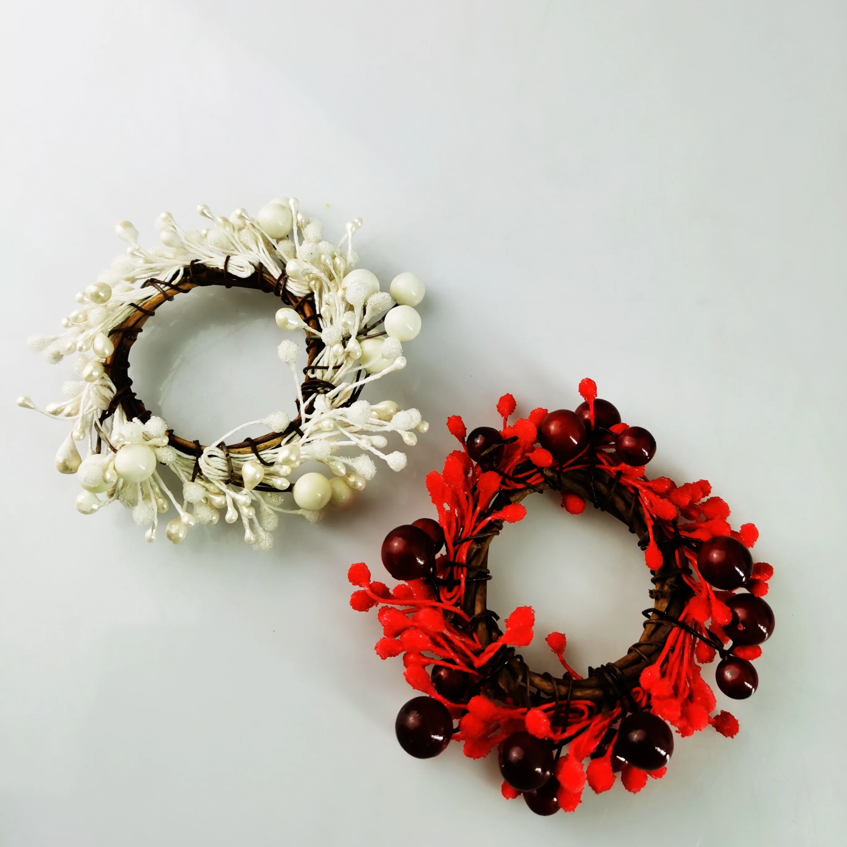 

Free Shipping New Artificial Christmas Fruit Napkin Ring Many Colors 12 Pcs