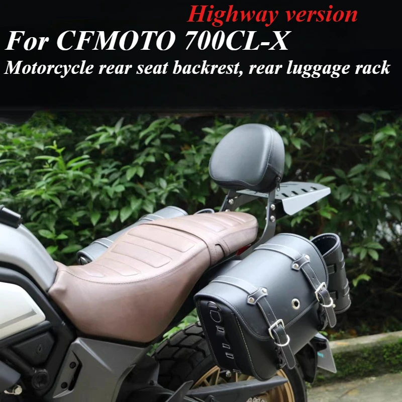 Per CFMOTO 700CL-X 700CLX: Schienale passeggero posteriore per moto con cuscino, portapacchi posteriore, portabagagli, portapacchi posteriore