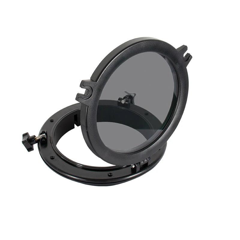 SEAFLO Porthole Plastic Marine Round Hatches 26cm Yacht RV Windows Portlight