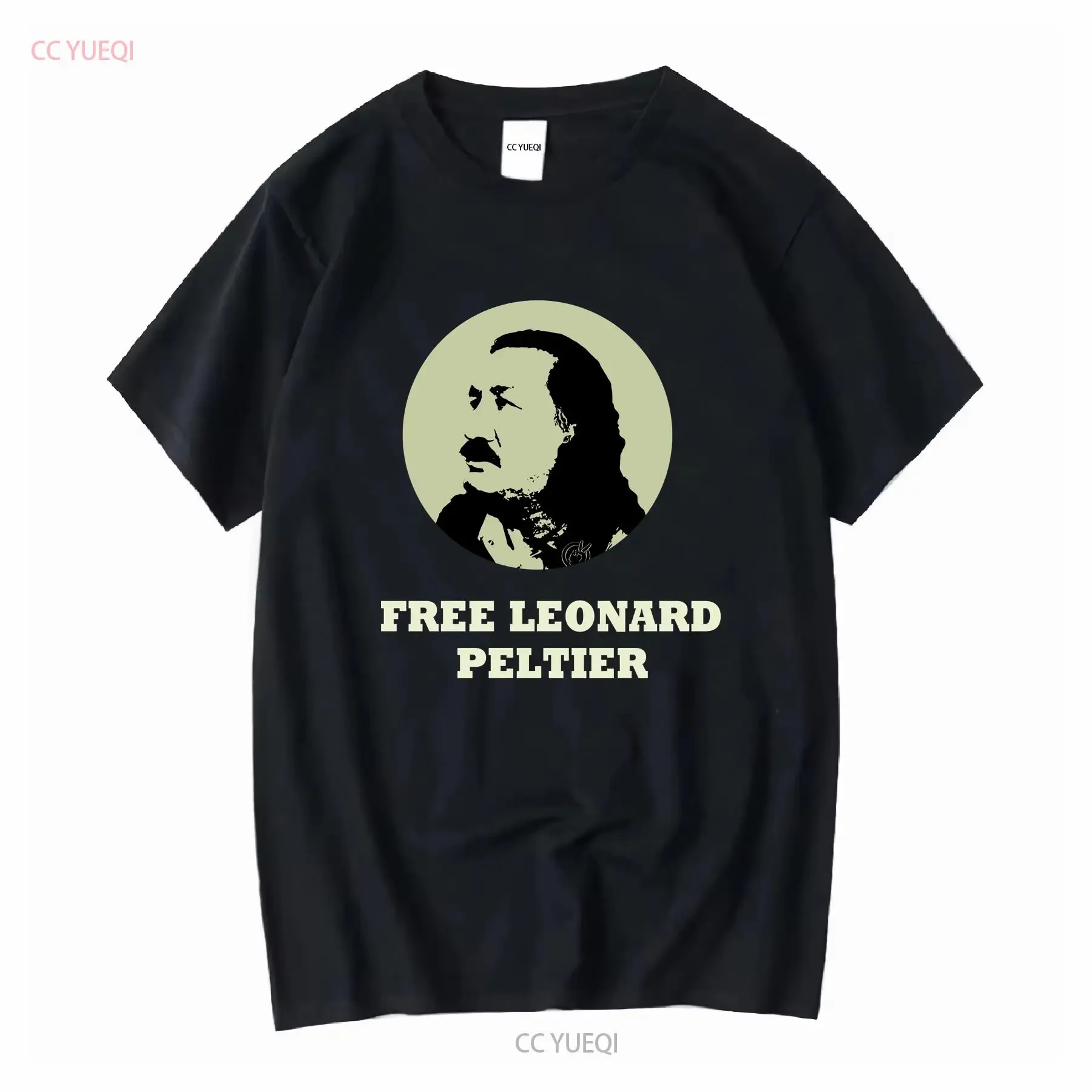 Free Leonard Peltier Series 2 T Shirt vintage Washed Top For Everyday Wear Comfortable Soft designer clothes Unisex Casual