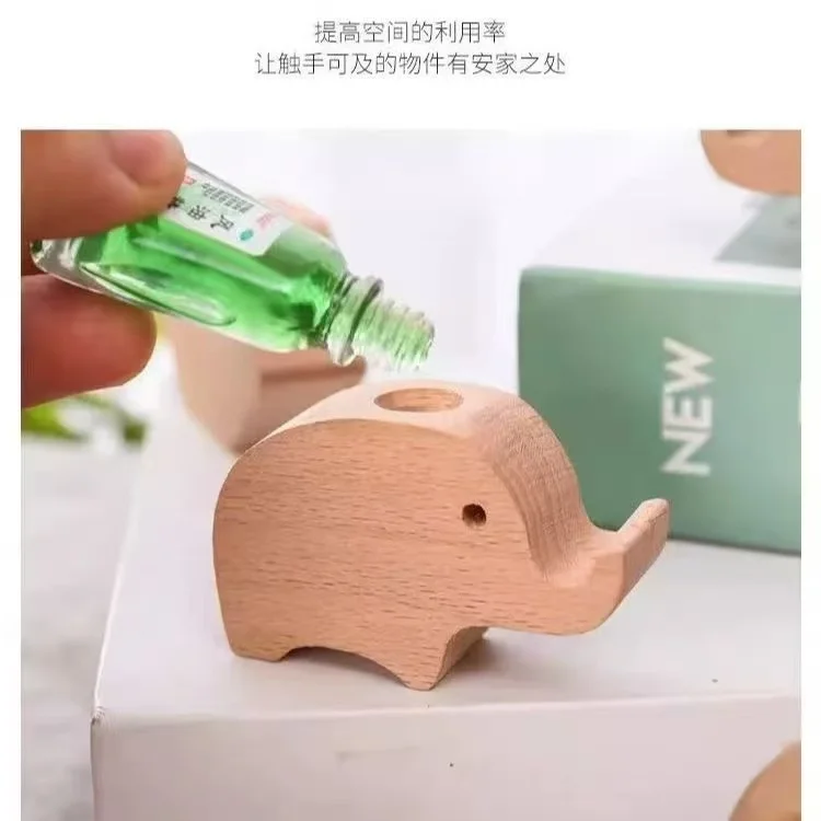 Wooden Volatile Aromatherapy Diffuser Fragrance Diffused Elephant Shape Wooden Diffuser Refreshing Air Long-lasting
