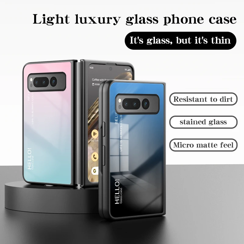 Szklane etui na telefon Google Pixel Fold z gradientowym wzorem — zdjęcie produktu 6