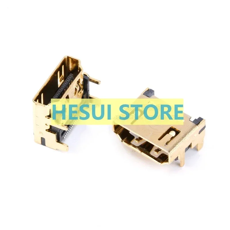 10 PCS HDMI SMD socket 90 degrees female 19P HD multimedia interface Type A gold plated