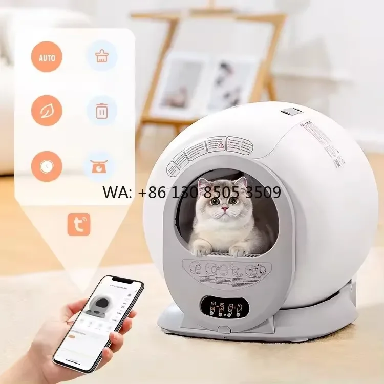 Factory Wholesale Smart Cat Toilet 65L Large Space APP Remote Control One Click Poop
