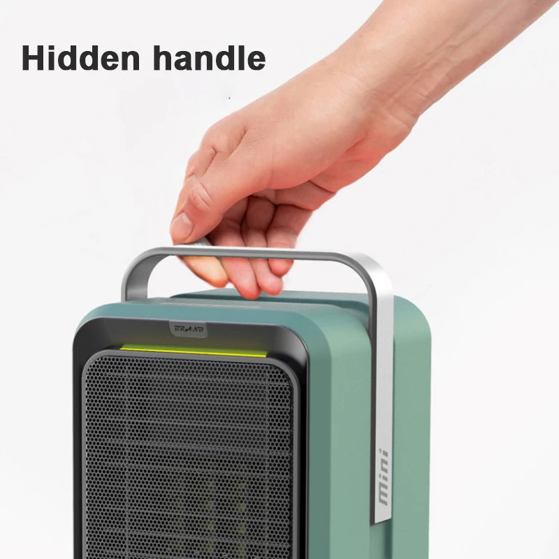 Mini Portabel 1000W Pemanas Cepat Pemanas Elektrik dengan Remote Overheat Tip-over Perlindungan Waktu Pemanasan dan Pendinginan 2 IN1