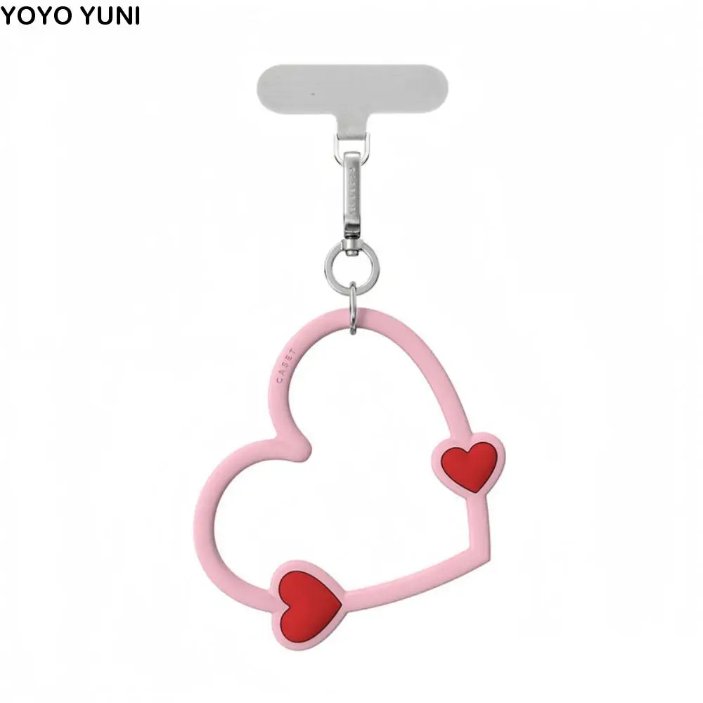 

Ремешок для мобильного телефона с большим сердцем, анти-потерянный силиконовый браслет для телефона с прокладкой, подарок в стиле аниме, ремешок для мобильного телефона