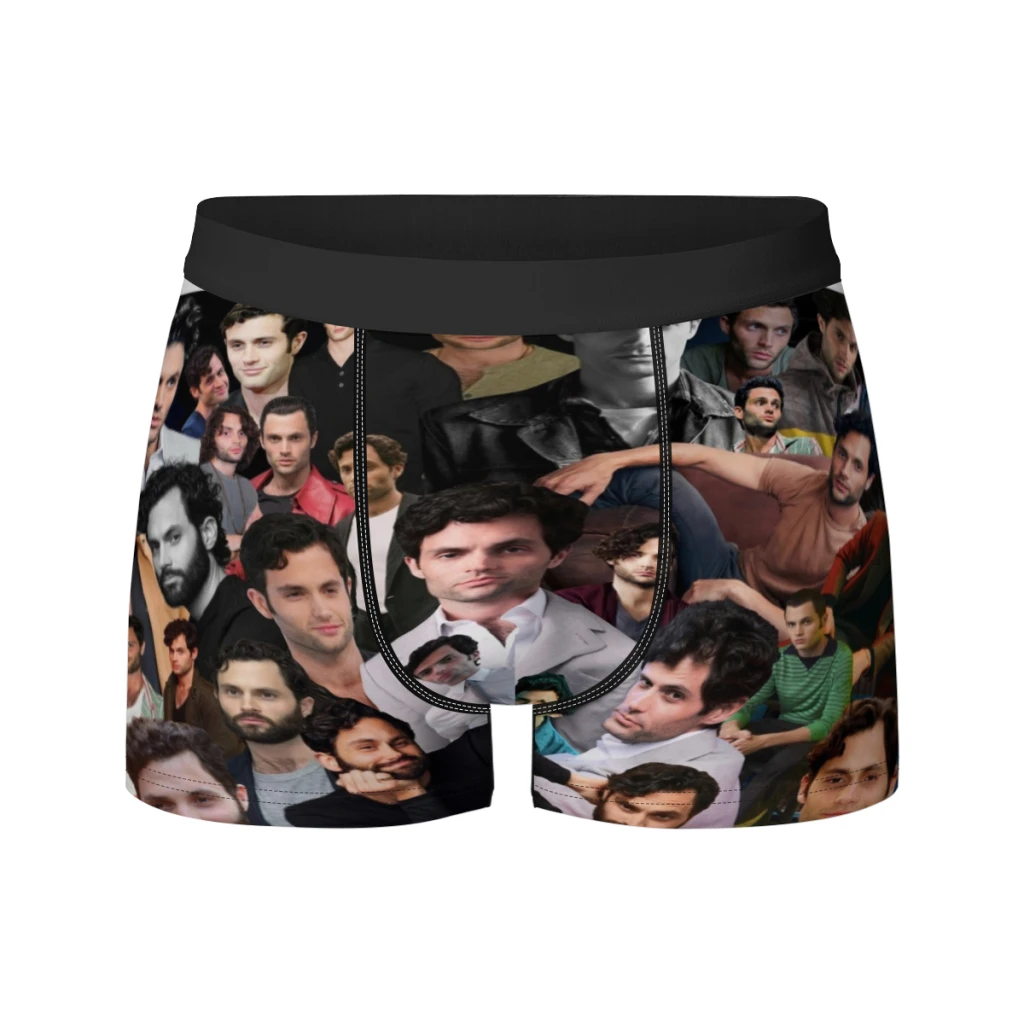 

Penn Badgley Breathable milk Silk Boyshorts Elastic Men's Underwear 3D Boxer Shorts Boxer Briefs