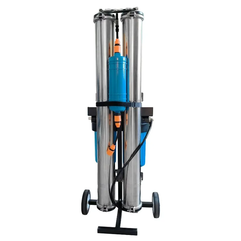 Two-stage stainless steel with pump RO DI water filtration system Wash window cleaning DI deionized water system