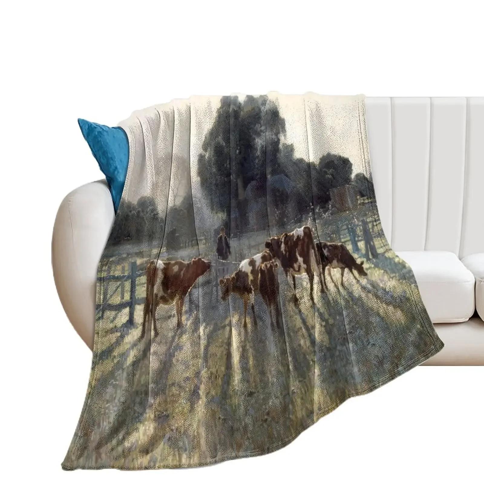 

Painting Spring Frost by Elioth Gruner Throw Blanket Thermal christmas decoration Sofa Hairys Blankets