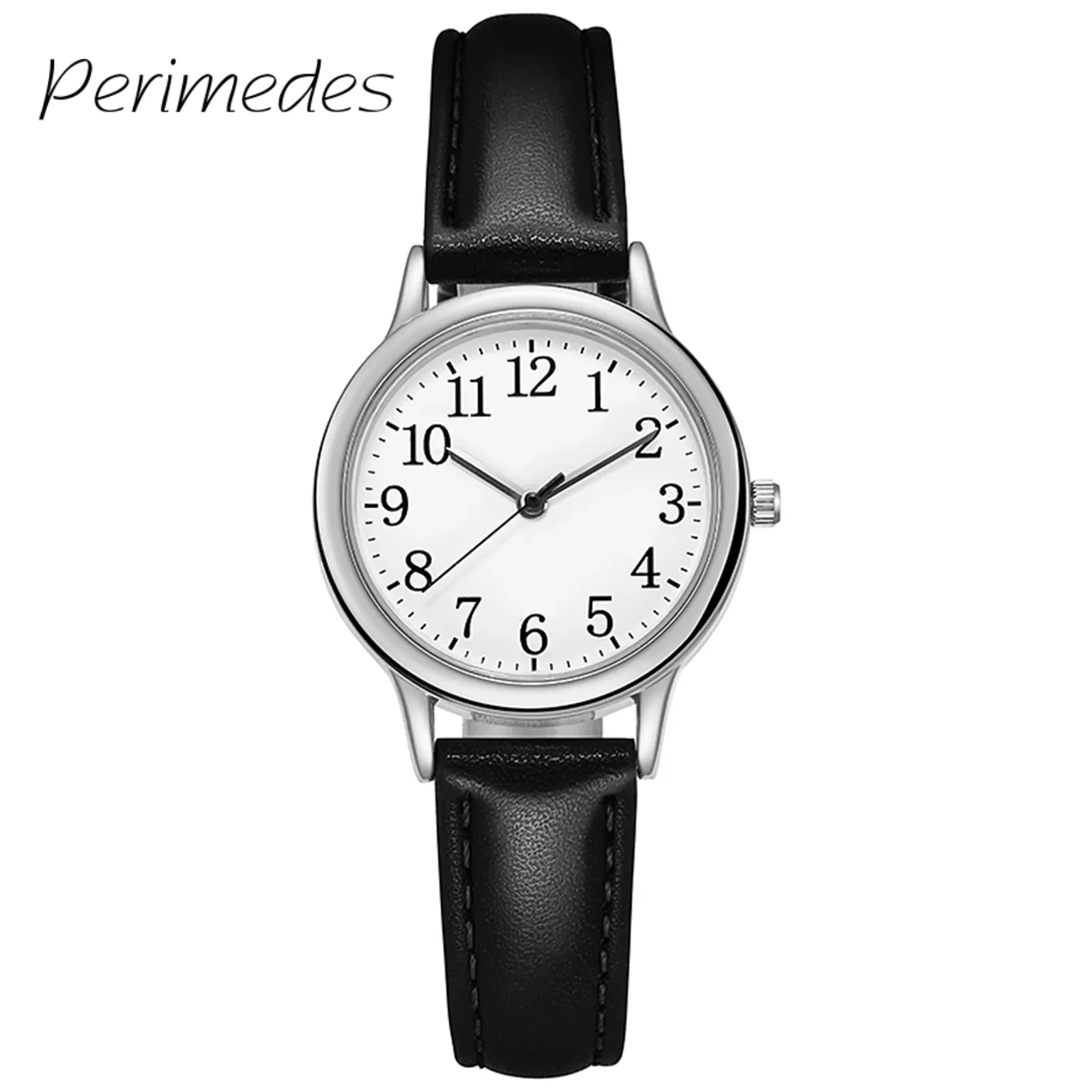 

Japan Movement Watch Women Quartz Fine Watch Easy To Read Leather Strap Arabic Numerals Simple-Dial Fashion Femmes Montre