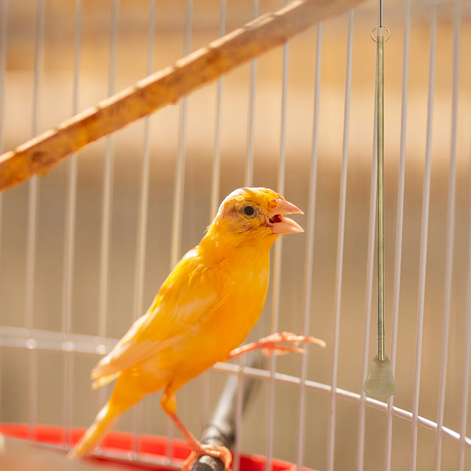 

Pet Cage Cleaner Brass Long Handle Bird Poop Removal Tool Efficient for Daily Cage Sanitation and Deep Clean Tasks Metal Poop