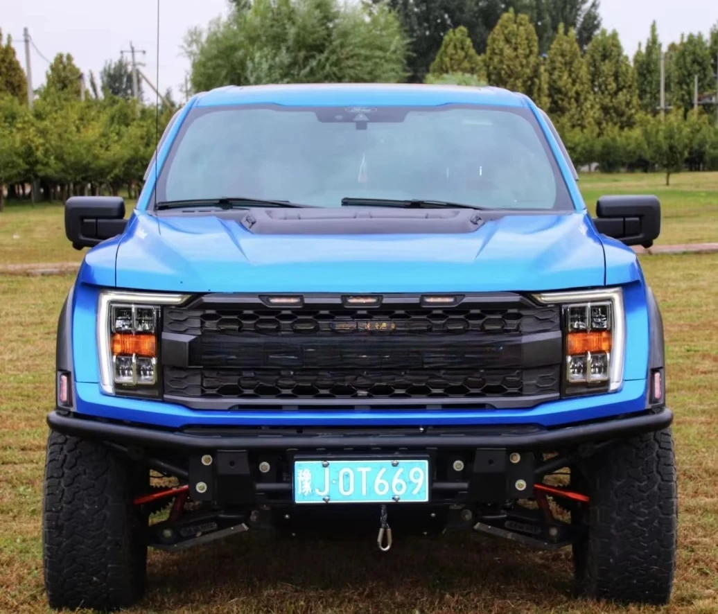 Desert Tube Steel Front Bumper For Ford F150 Raptor P702 2021-2026 Off-Road Winch Mount Bull Bar Guard view 4