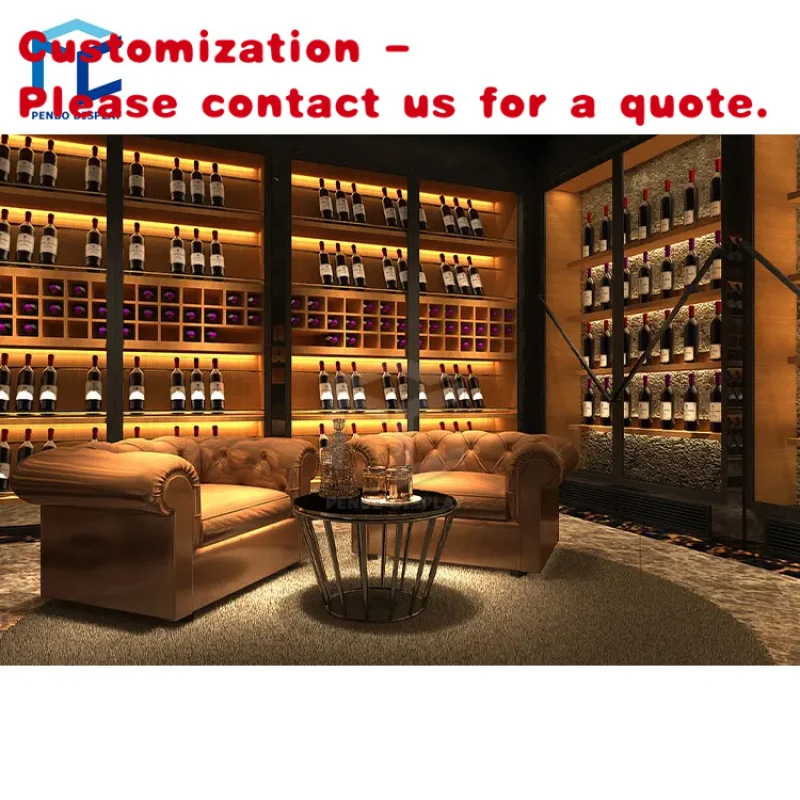 custom.Wood Alcohol Display Rack Whisky Shop Interior Design Wine Shop Fitting Display Showcase Shelf Liquor Champagne Wall