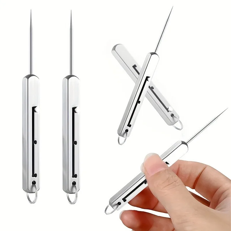 Palitos de Dente Portáteis de Titânio, Palito de Dente de Bolso, Suporte de Metal para Palitos de Dente, Ideal para Piqueniques e Acampamentos ao Ar Livre, Palito de Dente Conveniente de Alta Qualidade