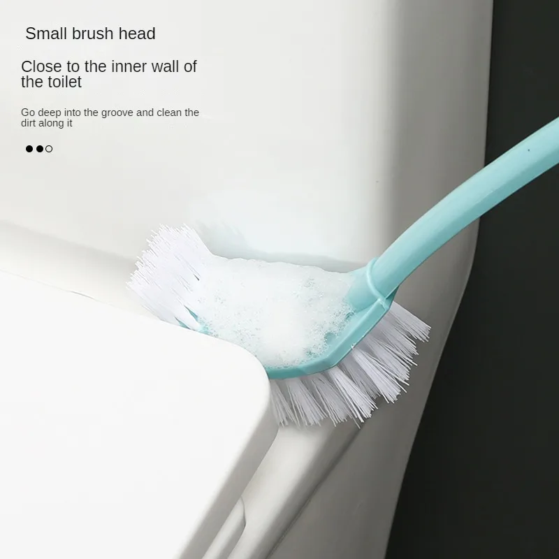 Toilet Brush Two-sided Design Brush Head Two-way Decontamination Arc Curve Household Toilet Brush Cleaning Brush Bathroom Tools