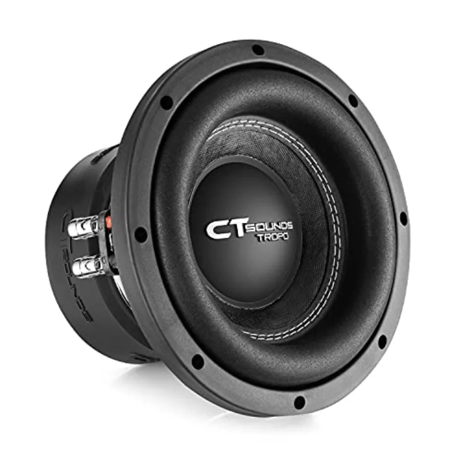

Car subwoofer for automotive audio systems, polypropylene cone, black, 8-inch dual 4-ohm voice coils with 800W max power handli
