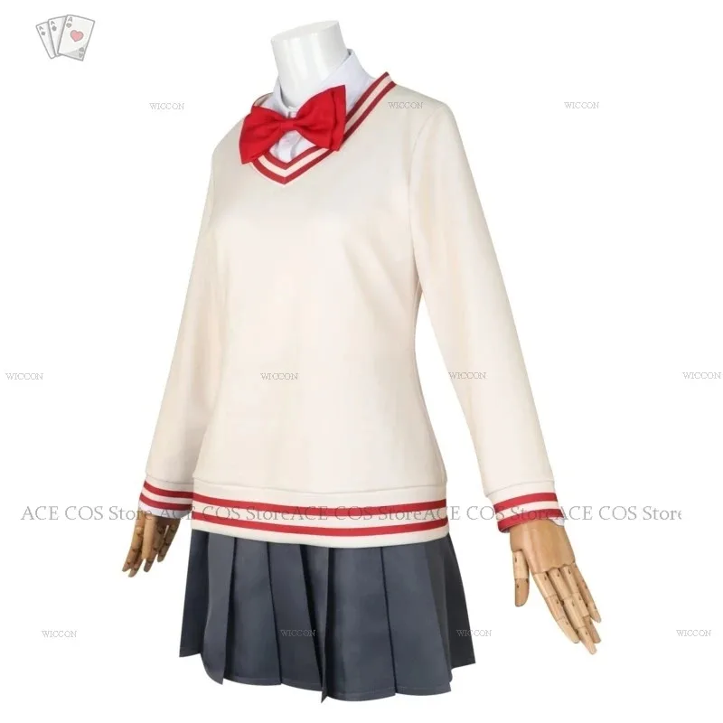 

Momo Ayase Aira Shiratori Косплей Костюм Парик Аниме Dandadan Школа JK Униформа Пальто Серьги Свитер Юбка Хэллоуин Вечеринка Wo