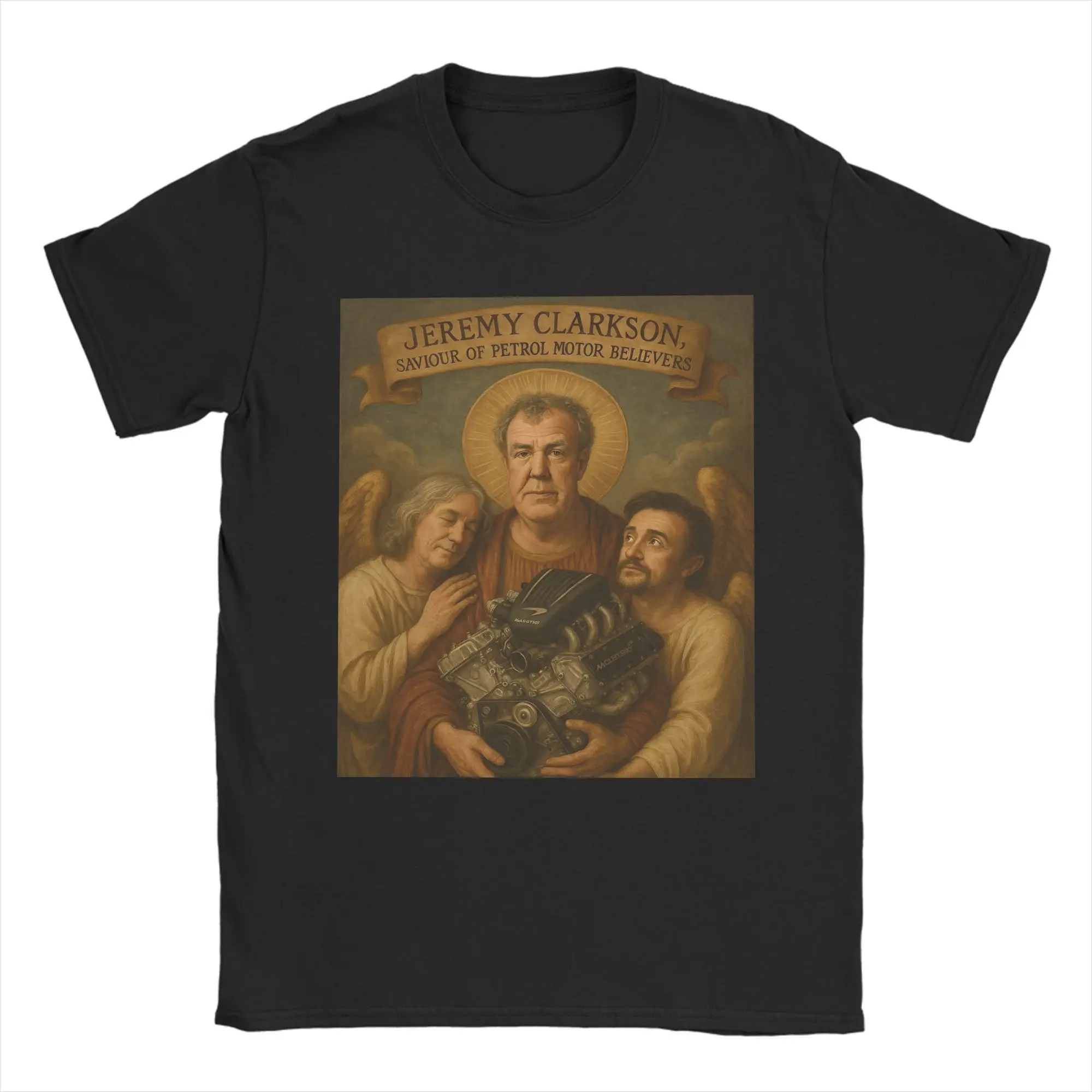 Jeremy Clarkson Protect Us From Electric Motors T-Shirt Men  Fashion Cotton Tees Crew Neck Short Sleeve T Shirt New Arrival Tops