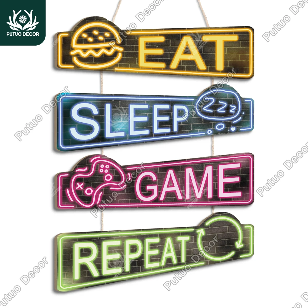 

Putuo Decor Wood hanging plaque decoration, irregular decorative plaque, Neon, beach wood, Family hanging sign decoration