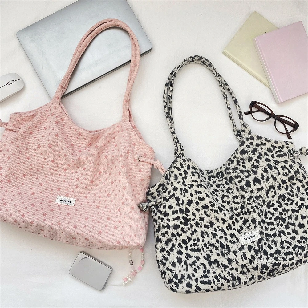 bolsa-de-ombro-de-lona-de-grande-capacidade-estilo-coreano-para-mulheres-com-cordao-estampa-de-estrelas-e-bolinhas-bolsa-reutilizavel-para-compras-ideal-para-meninas