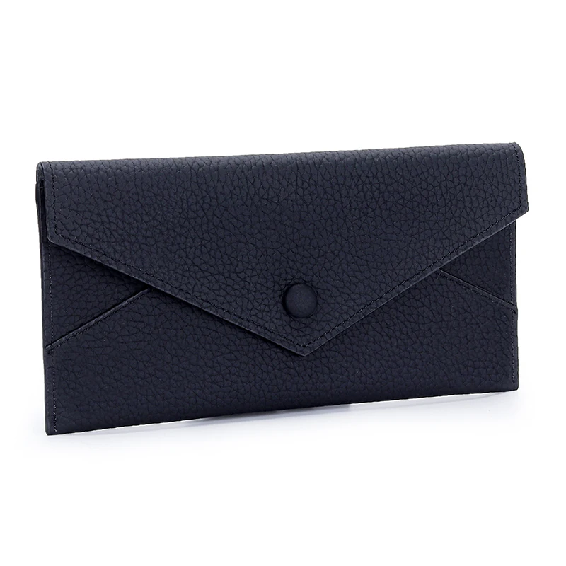 2024 New Arrivals Genuine Leather Women Wallets Ultrathin Envelope Style Ladies Handhold Clutch Wallet Long Style for Cellphone