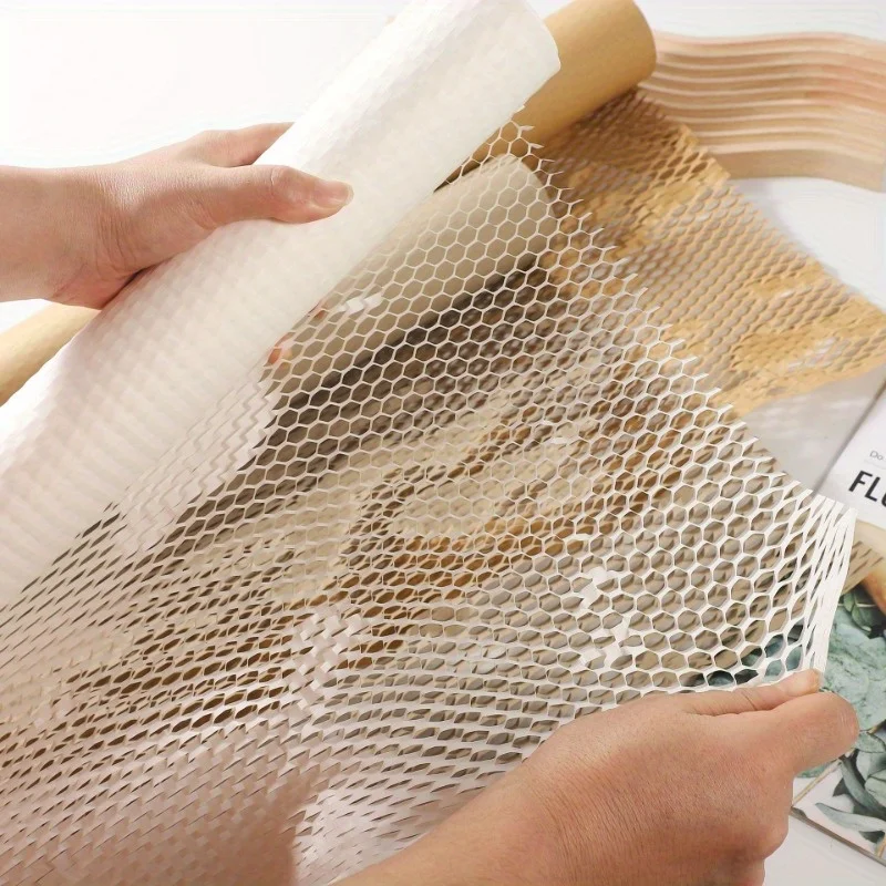 

Honeycomb Folding Wrapping Material Brown 50cm Biodegradable Diy Decorative Gift Improve Packing Efficiency Cushioning Paper