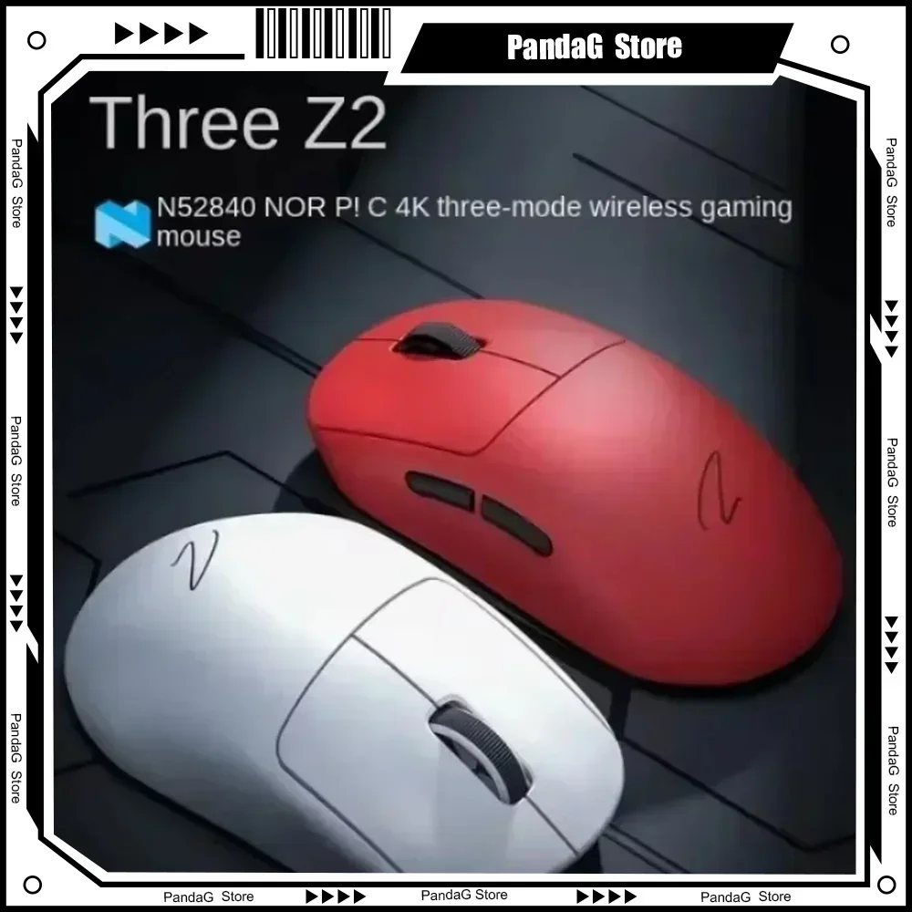 

ZAOPIN Z2 Tri-mode 4K Wireless Mouse Gaming PAW3395 Original Phase Receiver Ergonomic Hot Swap Microswitch Base Adjustable DPI