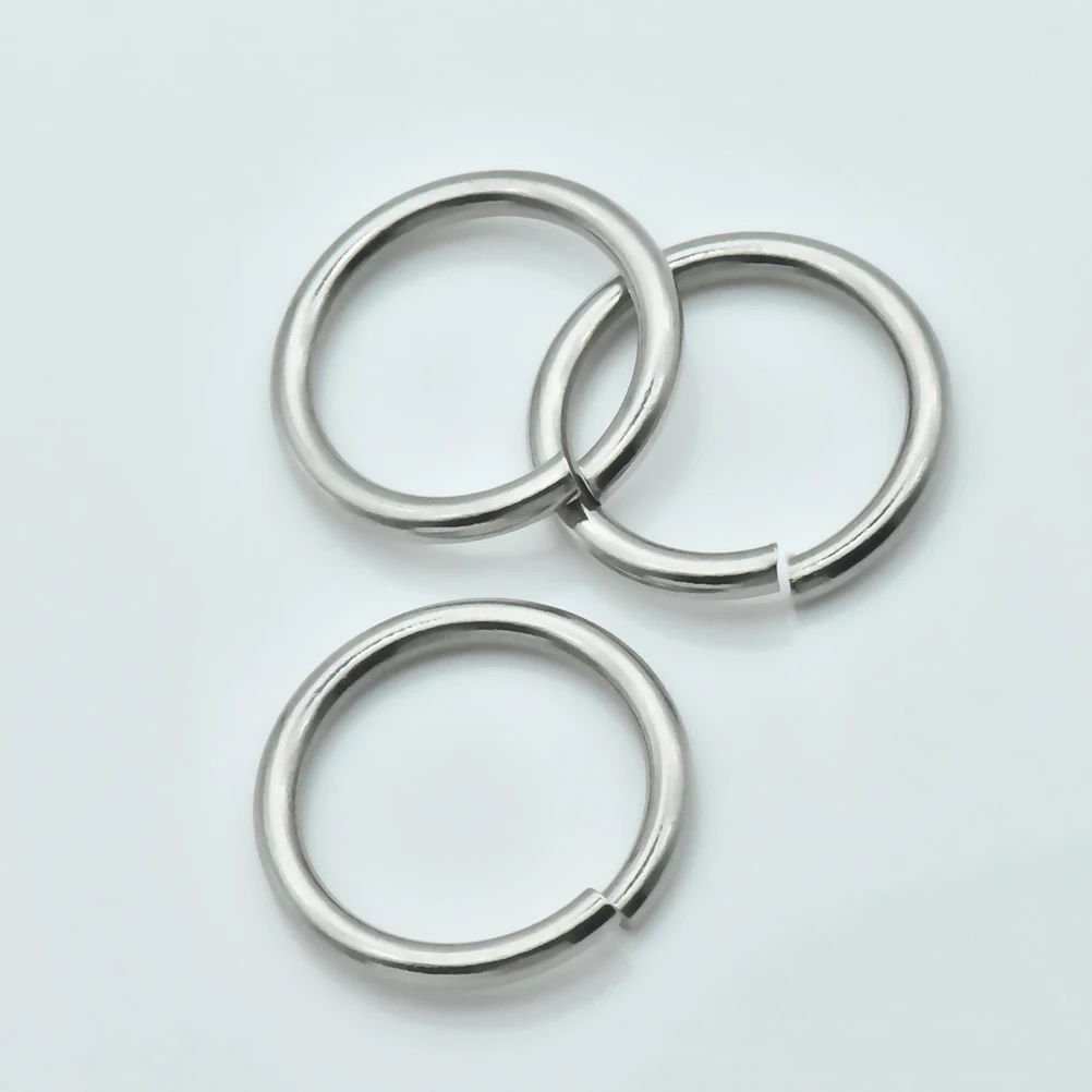 

50pcs Stainless Steel O Rings Jewelry Making Accessories Durable Opening Rings Diy Earrings Connectors Handmade Crafts Light