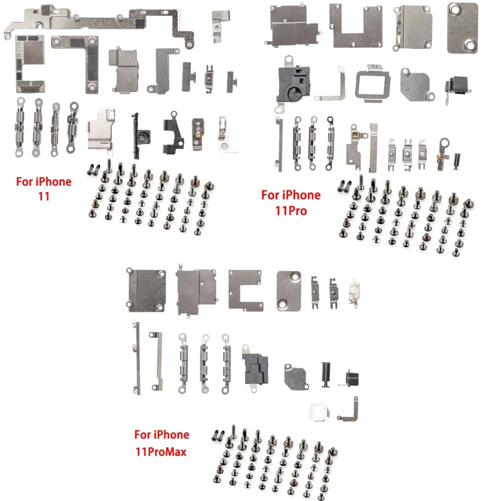 Metal Internal Bracket Holder Shield + Full Screw Set for IPhone 6 6P 6s 7 8 Plus X XR XS Max 11 Pro Max Small Parts Replacement