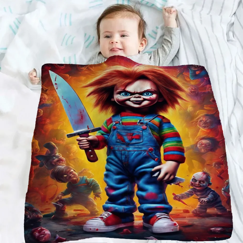 Sofa Throw Blanket Cover Baby Blankets Kids Blanket Knee Blanket Blankets Winter Blanket C-chucky Bedspread on the Bed Sml Downy