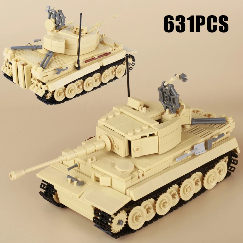 Military Mini Main Battle Tanks Building Blocks WW2 German Truck Vehicle SDKFZ.2 Army Soldier Figures Weapon Car Model Kids Toys